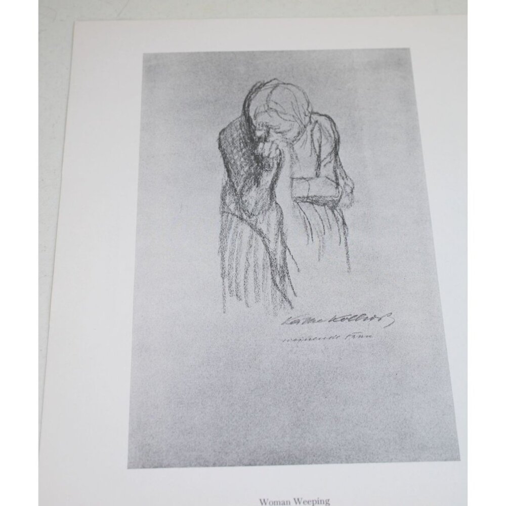 KATHE KOLLWITZ Woman Weeping Four People Seated on Bench Print 92383 Kaethe